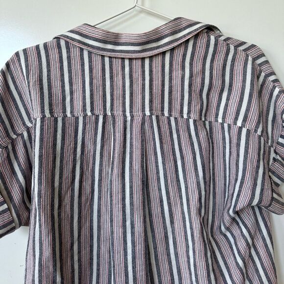 Anthropologie Cloth & Stone Linen Stripe Shirt size Small - Picture 4 of 10